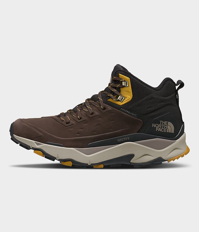 The North Face Mens Boots VECTIV Exploris Mid FUTURELIGHT™ Leather 926RVOXEZ - Dark Brown